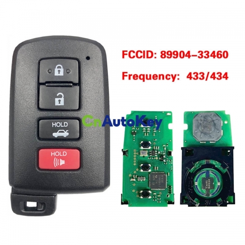 CN007086 For Toyota Camry, Avalon, Aurion Smart Key, 4Buttons, BA4EQ P1 88 DST-AES Chip, 433MHz 89904-33460 Keyless Go