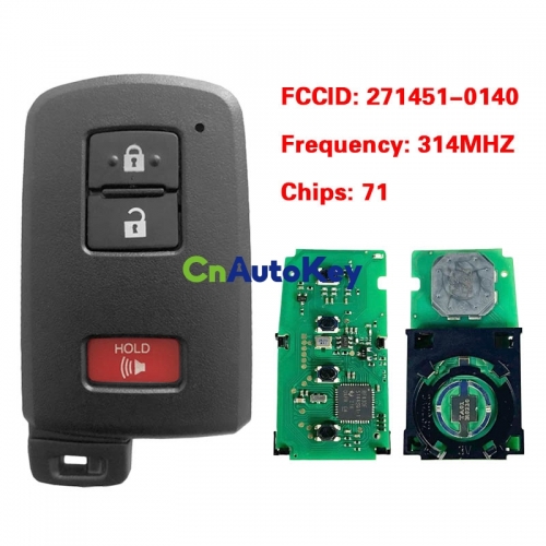 CN007085 Toyota smart card 2+1buttons 434MHZ 8A Chip BH1EW