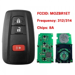 CN007181 3 Buttons Smart Proximity Remote Car Key Fob 314.3MHz 8A Chip for Toyot...