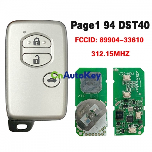 CN007180 For Toyota Camry Crown Majesta Markx Smart Key FSK ,312.15Mhz, Page1 94 DST40 Chip Fcc Id Page1 D4 89904-33610 89904-33160 271451-0310 2006 Mark X