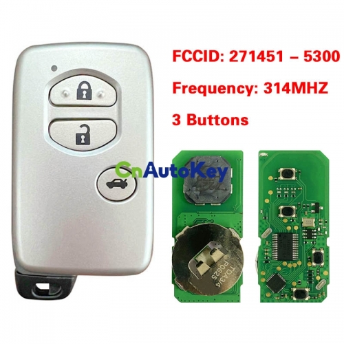 CN007273 Aftermarket 271451 - 5300 3 button smart key for Toyota 314mhz 5290C