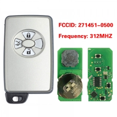 CN007178 For Toyota Smart Key, 3Buttons, P1 94 4D-67 Chip, 312MHz 271451-0500 Ke...