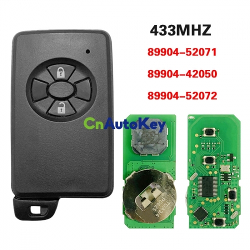 CN007188 Toyota Corolla, Auris, Rav4, Yaris 2006+ Smart Key, 2Buttons, B51EA 0780 PCB P1 D4 4D-67, 433MHz 89904-52071 89904-42050 89904-52072