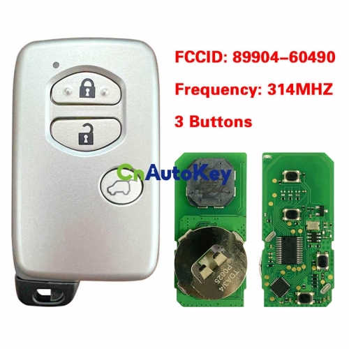 CN007259 314MHz Smart Card Proximity Remote Key Unlocked for TOYOTA PRADO 2010-2017 3 Button 89904-60490 FCC ID: B74EA