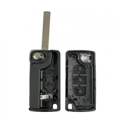 CS009056 Suitable for Peugeot key shell 3 buttons with battery clip inside CE0523 without slot