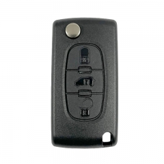 CS009056 Suitable for Peugeot key shell 3 buttons with battery clip inside CE0523 without slot