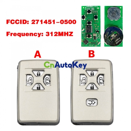 CN007255 Smart Keyless Go Remote Key Fob FSK 312MHz ID71 Chip for Toyota Alphard Estima Vellfire Board 271451-0500