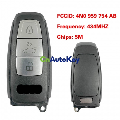 CN008184 MLB Original 3 Button 434MHZ 5M Chip for Audi A8 2017-2021 Smart Key Remote Control FCC ID 4N0 959 754 AB Keyless Go