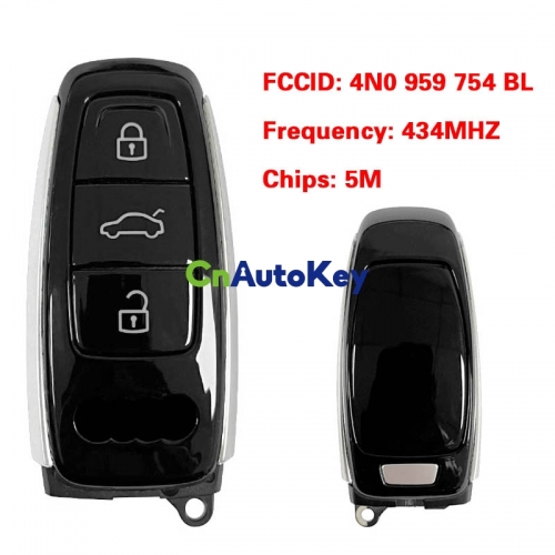 CN008192 MLB Original 3 Button 434MHZ 5M Chip for Audi A8 2017-2021 Smart Key Remote Control FCC ID 4N0 959 754 BL Keyless Go