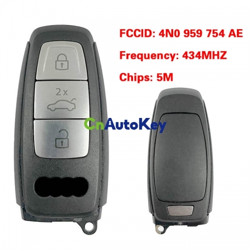 CN008185  MLB Original 3 Button 434MHZ 5M Chip for Audi A8 2017-2021 Smart Key Remote Control FCC ID 4N0 959 754 AE Keyless Go