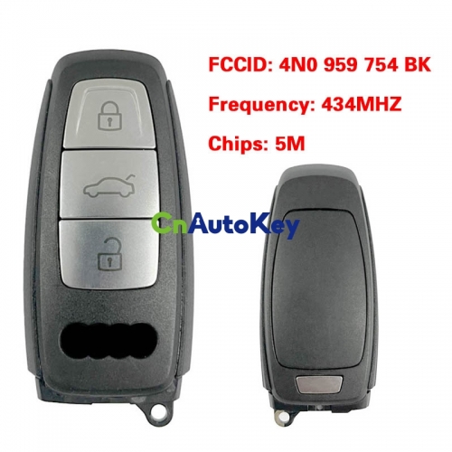 CN008182 MLB Original 3 Button 434MHZ 5M Chip for Audi A8 2017-2021 Smart Key Remote Control FCC ID 4N0 959 754 BK Keyless Go