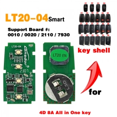 KH050 LT20-01/02/03/04/05/07/08 Smart Key PCB 8A+4D Adjustable Frequency For Toyota For Lexus Support K518 K518ISE KH100+