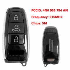 CN008134  MLB Original 3 Button Audi E-tron 5M Chip for Audi A8 2017-2021 Smart Key Remote Control FCC ID 4N0 959 754 AN Keyless Go