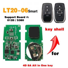 KH050 LT20-01/02/03/04/05/07/08 Smart Key PCB 8A+4D Adjustable Frequency For Toyota For Lexus Support K518 K518ISE KH100+