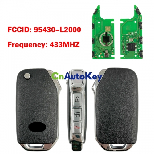 CN051228  2021-2022 Kia K5 / 3+1-Button Flip Key / PN: 95430-L2000 / CQOTD00660 (DL3) (OEM)