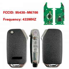 CN051223 For KIA Cerato 2022 Flip Remote Key 3 Buttons 433MHz 95430-M6700 8A Tex...