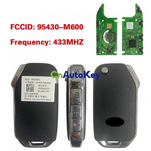 CN051123 2018-2019 Kia Forte 4 Butoon Smart Key Fcc CQOFD00430 Pn 95440-M6000