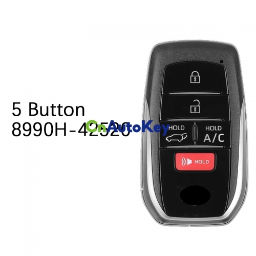 CN007323 2023 Toyota bZ4X Smart Remote Key 5 Button 8990H-42520 HYQ14FBX