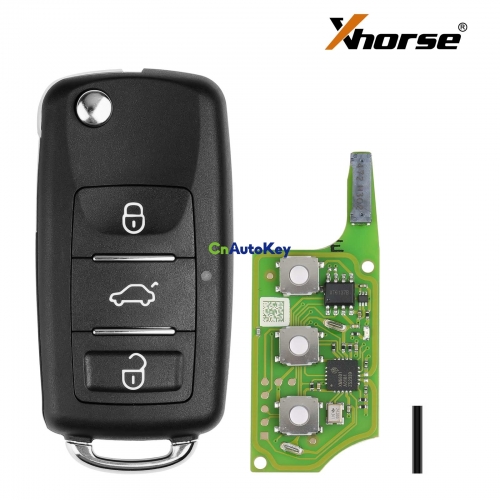 Xhorse XEB510EN Super Remote Key VW B5 Flip 3 Button Built-in XT27B Super Chip English