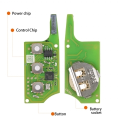 Xhorse XEB510EN Super Remote Key VW B5 Flip 3 Button Built-in XT27B Super Chip English