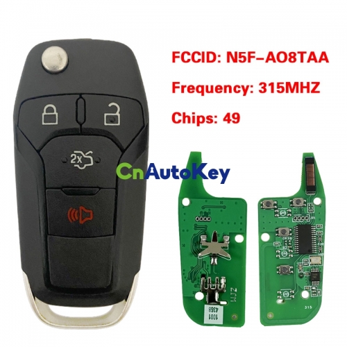 CN018067 Ford Fusion Flip Key Keyless Remote Transimtter  315Mhz  N5F-AO8TAA 164-R7986