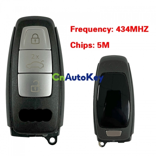 CN008198 Original 3 Button 434MHZ 5M Chip for Audi A8 2017-2021 Smart Key Remote Control Keyless Go