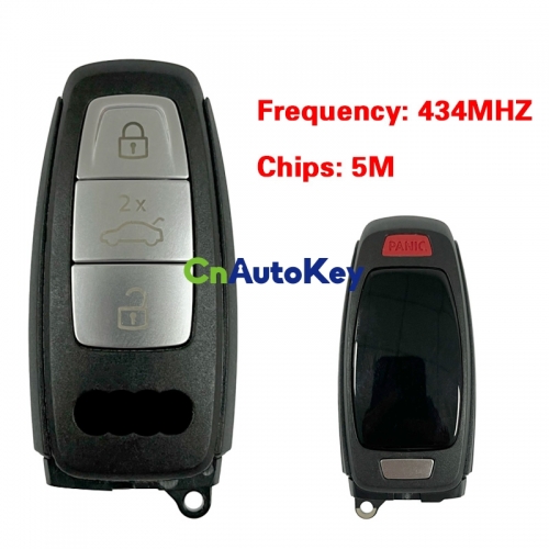 CN008196 Original 3+1 Button 434MHZ 5M Chip for Audi A8 2017-2021 Smart Key Remote Control Keyless Go