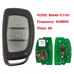 CN020288 Hyundai Sonata 2014-2017 Smart Key Remote 3 Buttons 433MHz 95440-C1101 95440-C1100NNA FCCID: CQOFD00120