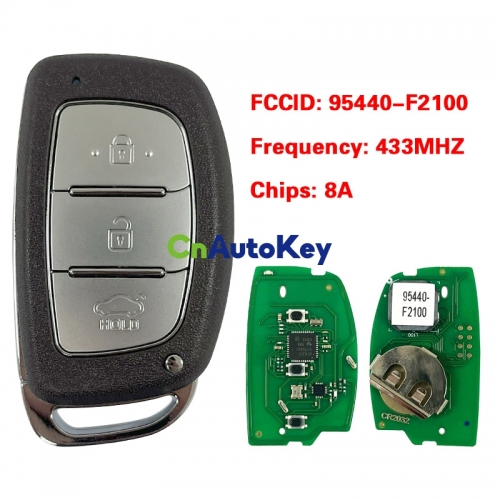 CN020149 Hyundai Elantra 2017-2018 Genuine Smart Key Remote 3 Buttons 433MHz DST128 Transponder 95440-F2100