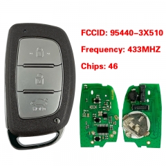 CN020001 For Hyundai Elantra 2014+ Smart Key, 3Buttons, DVI-MDFGE03 PCF7952A, 43...