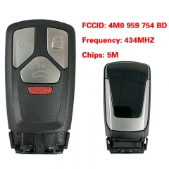 CN008200 MLB Original 3+1 Buttons for Audi A4 A5 Q5 Q7 S4 S5 remote control key 434Mhz 5M chip FCC: 4M0 959 754 BD Keyless GO