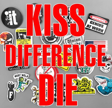 What's the difference between kiss cut and die cut stickers?