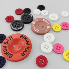 Custom resin button