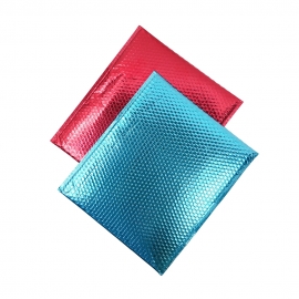 Blue and Red Bubble mailer