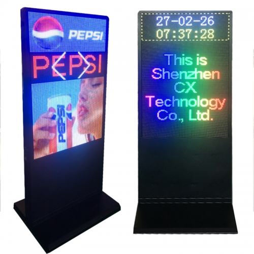 1360X600mm outdoor P6 full color shop advertising board programmable vertical led advertising display