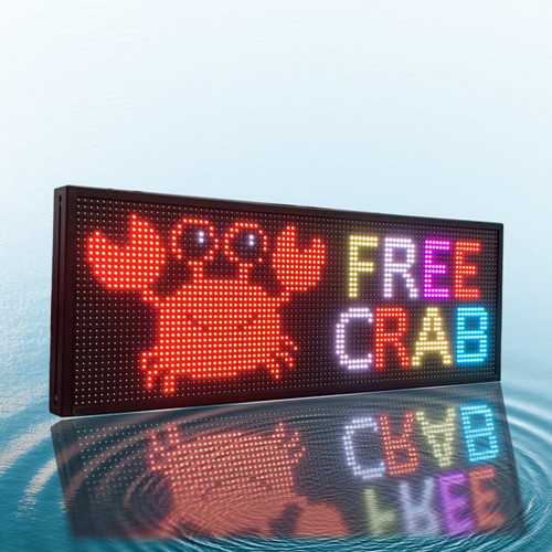 CX PH10mm WiFi Sign 39 x 14 inch  Outdoor Led Sign Scrolling Message Board RGB Full Color Display with SMD Technology for Advertising and Business