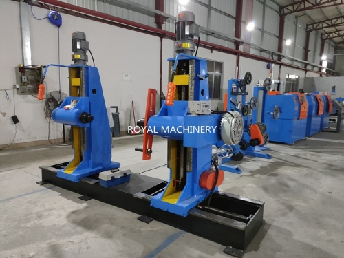 Horizontal mica tape wrapping machine for fire-resistant cable