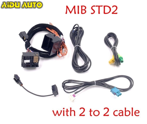MIB2 STD2 ZR NAV Discover Pro Radio Adapter Cable Wire harness with 2 to 2 cable For Golf 7 MK7 Passat B8 Tiguan MQB CAR