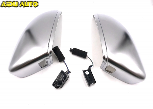 Matt Chrome Silver Mirror Case Covers &amp; Side Assist Light FOR VW PASSAT B7 CC 35D 949 145 / 6 35D949145 / 6