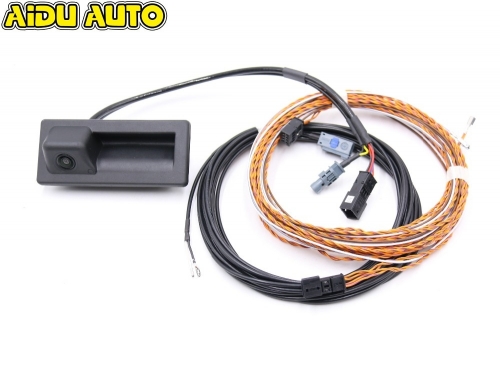 Rear View Camera Trunk handle with High Guidance Line Wiring harness For VW MQB Tiguan MK2