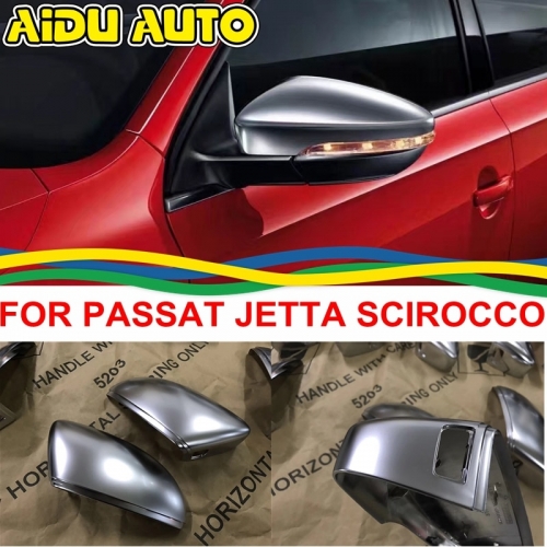 Matt Chrome Silver Mirror Case Covers FOR VW PASSAT B7 CC Jetta MK6 Scirocco EOS Beetle 3C8 857 538 A 3C8 857 537 A