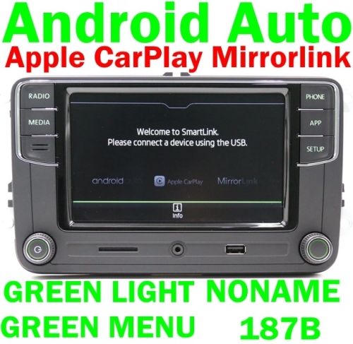 RCD510 RCD330 RCD330G Plus Radio Green Button light Carplay Android Auto For Skoda Octavia Fabia Superb Yeti