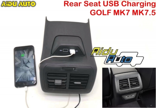FOR LHD Golf 7 7.5 MK7 MK7.5 Rear Seat double USB Charging