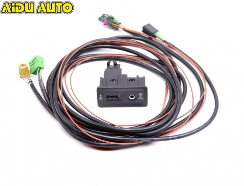 FOR VW Golf MK7 CarPlay media AUX MIB2 PRO USB AMI Install Plug Socket Switch Button Harness 5G0 035 222 E 5G0035222E