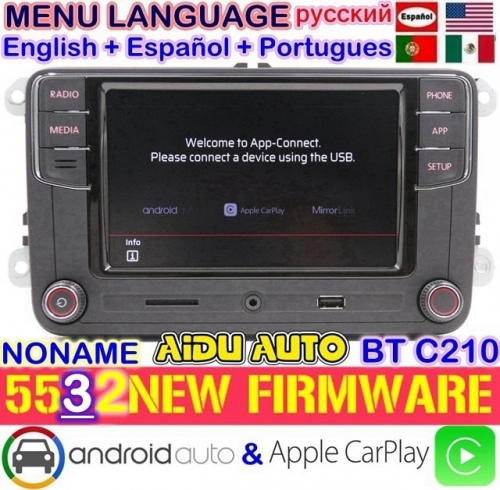 CarPlay Android Auto RCD330 RCD340 Plus Noname Radio 187B C210 For VW Tiguan Golf 5 6 Jetta MK5 MK6 Passat CC Polo 6RD035187B