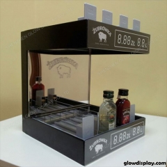 GlowDisplay Acrylic 2 shelves zubrowka vodka LED illuminated Mini Bottle dispenser