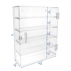 Acrylic Display Rack Case Organizer Storage Box Case Shot Glass Display Acrylic Shelf Wall Storage Containers with Dividers Shot Glass Shelf