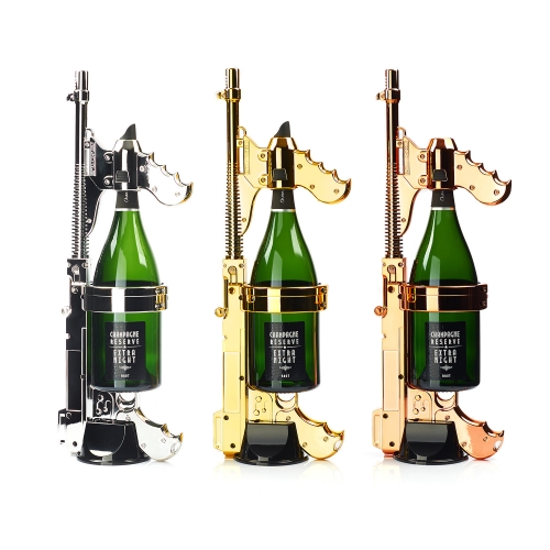 GlowDisplay Rechargeable LED Spray Champagne Gun with Pourer for Party