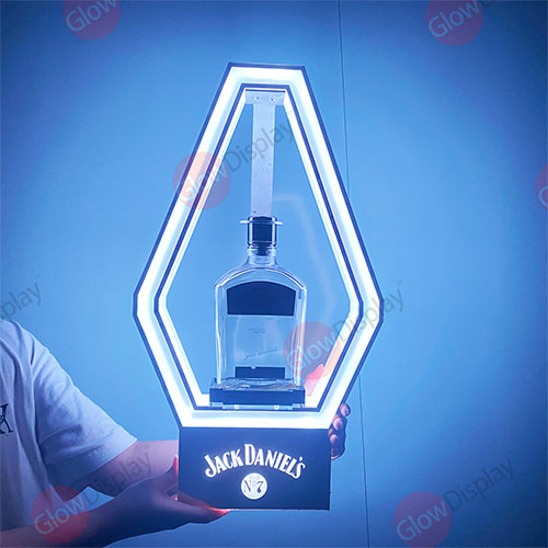 GlowDisplay Custom LED Whisky Bottle Presenter Nightclub Lighted Whiskey Glorifier Wine Rack Neon Sign