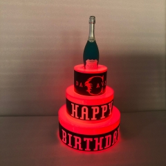 Happy Birthday LED Cake Bottle Glorifier Presenter for Nightclub Lounge Bar